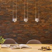 Paulmann LED-hänglampa Aldan, aluminium, dimbar, 3 lampor