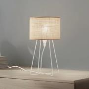 Duolla Trixi bordslampa med trådram vit/beige, tyg, E14