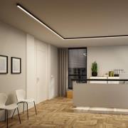 Paulmann LED-ljuslist Linion, svart, 50 cm, 3 000 K