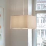 Maco Design Kwadro hänglampa, beige, 40 x 40 cm, velourväv