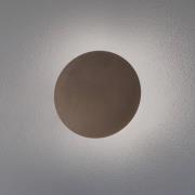 TK Lighting Luna vägglampa, brun, indirekt ljus, Ø 30 cm, stål