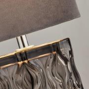 Searchlight Bordslampa Nyssa, grå, textil/metall, 28 cm, E27