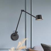 Viokef LED-vägglampa Savina, svart, utskjutande längd 92 cm, metall