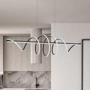 Eko-Light LED-hänglampa Twist, plast svart, 30 W, längd 110 cm