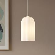 Lucande hänglampa Lunja, vit, glas, 1-lampa, E27