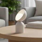 EMIBIG LIGHTING Bordslampa Boto LN1, beige, stål/glas, höjd 31 cm, G9