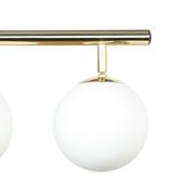 Domiluce Taklampa Drum, guldfärgad, 3 lampor, glas, längd 46 cm