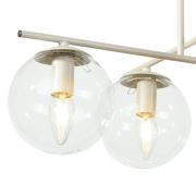 Domiluce Taklampa Zoe, beige, längd 51 cm, glas, 4 lampor, E14