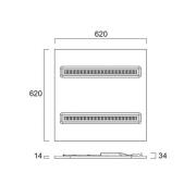 Sylvania LED-panel OptiClip R 625 2L, vit, 33 W, 4 000 K, Multipower