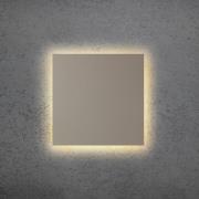 Escale LED-vägglampa BLADE Q, taupe, 34 x 34 cm, metall, dimbar