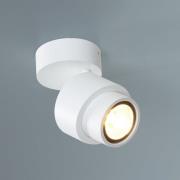 Escale LED-spotlight BRUSH, vit, Ø 7 cm, metall, dimbar, 2 700 K