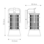 Quintiesse Utomhusvägglampa RIVAMAR, höjd 34 cm, svart/guld, IP44 E27