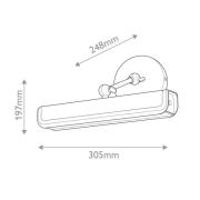 Quintiesse LED-vägglampa VALISE, brun/antikkoppar, 31 cm, konstläder