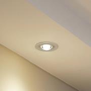 Lindby inbyggnadslampa Jyla, matt vit, Ø 13 cm, GX53