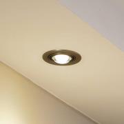 Lindby inbyggnadslampa Jyla, matt nickel, Ø 13 cm, GX53