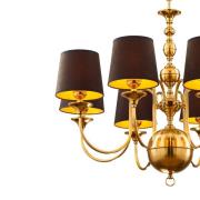 Jupiter Ljuskrona Baranio med tygskärmar, 8 lampor