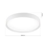 ORION LED-taklampa VARIO, Ø 60 cm, vit, metall, CCT, dimbar