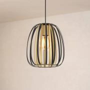 EGLO Encinitos pendellampa, svart/mässing, Ø 25,5 cm