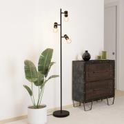 EGLO Lurone golvlampa, svart, tre lampor