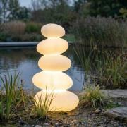 Lucande LED-terrasslampa Soriel, vit, 72 cm, stegvis dimbar, IP54