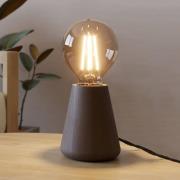 EGLO Asby bordslampa, mörkt trä, höjd 10 cm, trä