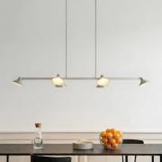 Lucande LED-hänglampa Steve,  aluminium, 113 cm, 6 lampor, dimbar