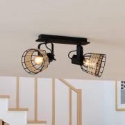 EGLO Takspotlight Anwick 1 stål/rotting, 2 lampor