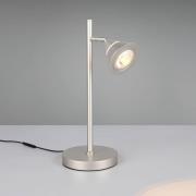 Trio Lighting LED-bordslampa Romeo, höjd 40 cm, nickelfärgad, metall, ...