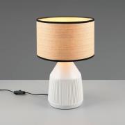 Reality Leuchten Bordslampa Formentera, vit/beige, höjd 43 cm Keramik/...