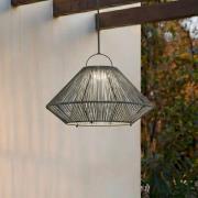 Lindby LED-solcellslampa för upphängning, Austas, grå, Ø 50 cm, USB, I...