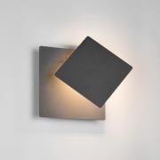 Trio Lighting LED-vägglampa Mio, matt svart, bredd 18 cm, metall