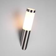 Trio Lighting Utomhusvägglampa Trioto, nickelfärgad, höjd 39 cm, stål
