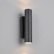 Trio Lighting Utomhusvägglampa Yamuna, antracit, höjd 23 cm, metall, I...