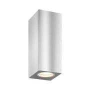 LCD Utomhusvägglampa 5051, rostfritt stål, 17 cm, IP54, upp/ner, GU10