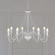 HELAM Ljuskrona Malbo, vit, metall, 8 lampor, E14