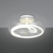 Trio Lighting LED-taklampa Tarsia, matt vit, Ø 40 cm glas