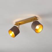 EGLO Taklampa Valbiano cappuccino/guld 2 lampor