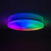 Näve LED-taklampa Sligo, dimbar, RGBW, nattlampa