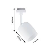 Paulmann URail Blossom Spot, signalvit, metall, glas, G9