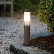 EGLO Sockellampa Helsinki, rostbrun Höjd 45 cm Stål, sensor