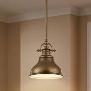 QUOIZEL Hänglampa Emery 1 lampa mässing Ø 20,3 cm
