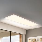 Briloner LED-panel Piatto CCT, IP44, 100 x 25 cm, fjärrkontroll, vit
