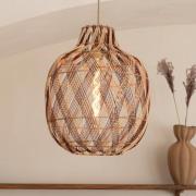 GOOD & MOJO hänglampa Mendoza, natur/röd, Ø 40 cm, bambu