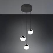 Reality Leuchten LED-hänglampa Senta, kromfärgad, Ø 25 cm, 4 000 K, 3 ...