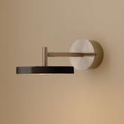 UMAGE LED-vägglampa Asteria Short, svart, stål, fast anslutning