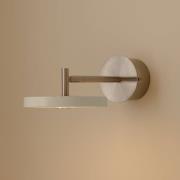 UMAGE LED-vägglampa Asteria Short, grå, stål, fast anslutning