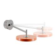 UMAGE LED-vägglampa Asteria Long, orange, stål, fast anslutning