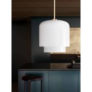 PLEASE WAIT to be SEATED Pendellampa Megumi, Ø 28 cm, mässing/opal