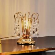 ONLI Bordslampa Pioggia med kristallregn, 26 cm, guld