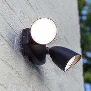 LUTEC LED-utomhusstrålkastare SHRIMP, svart, 20 W, 2 lampor, IP54